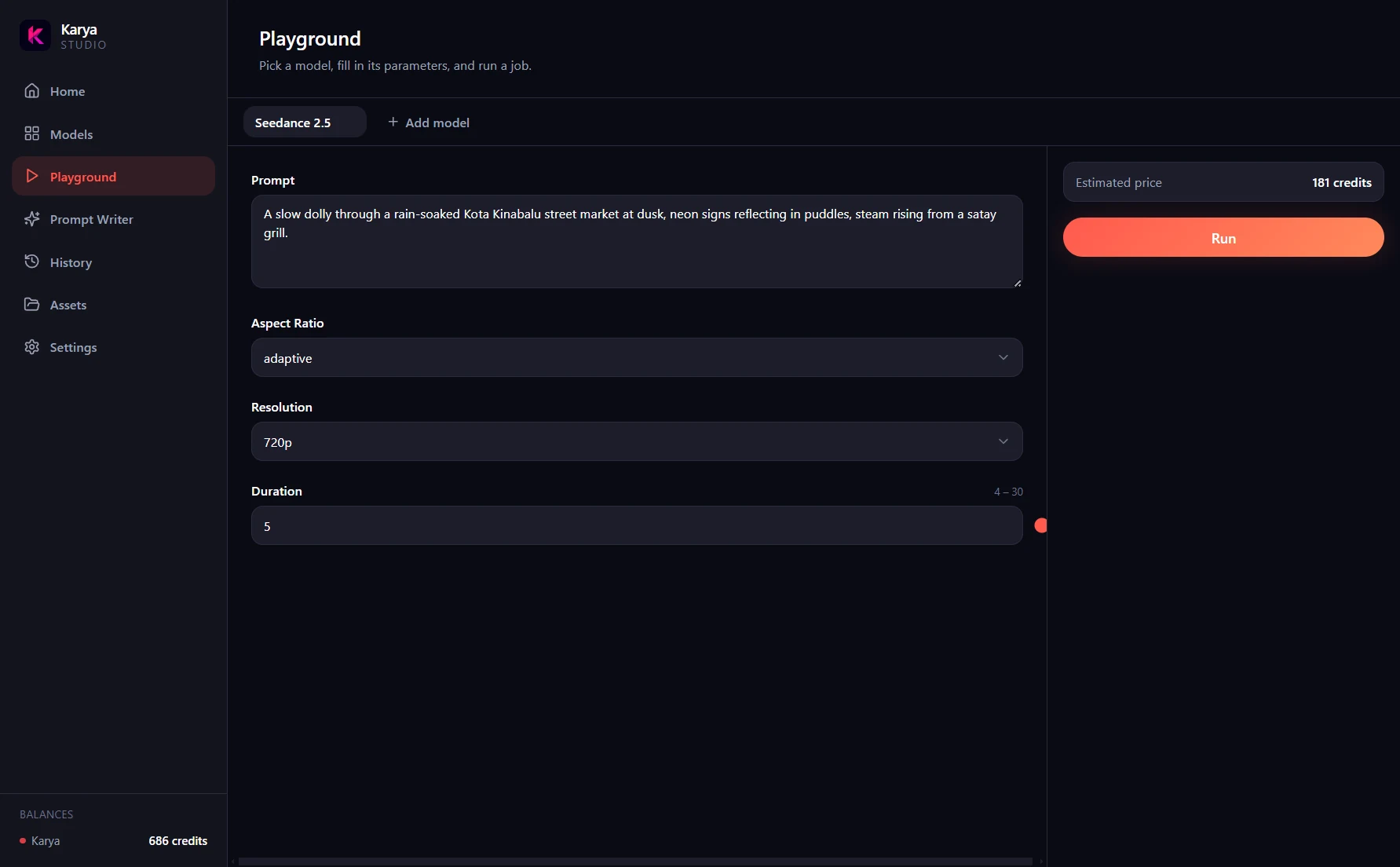 Karya Studio Desktop - Playground